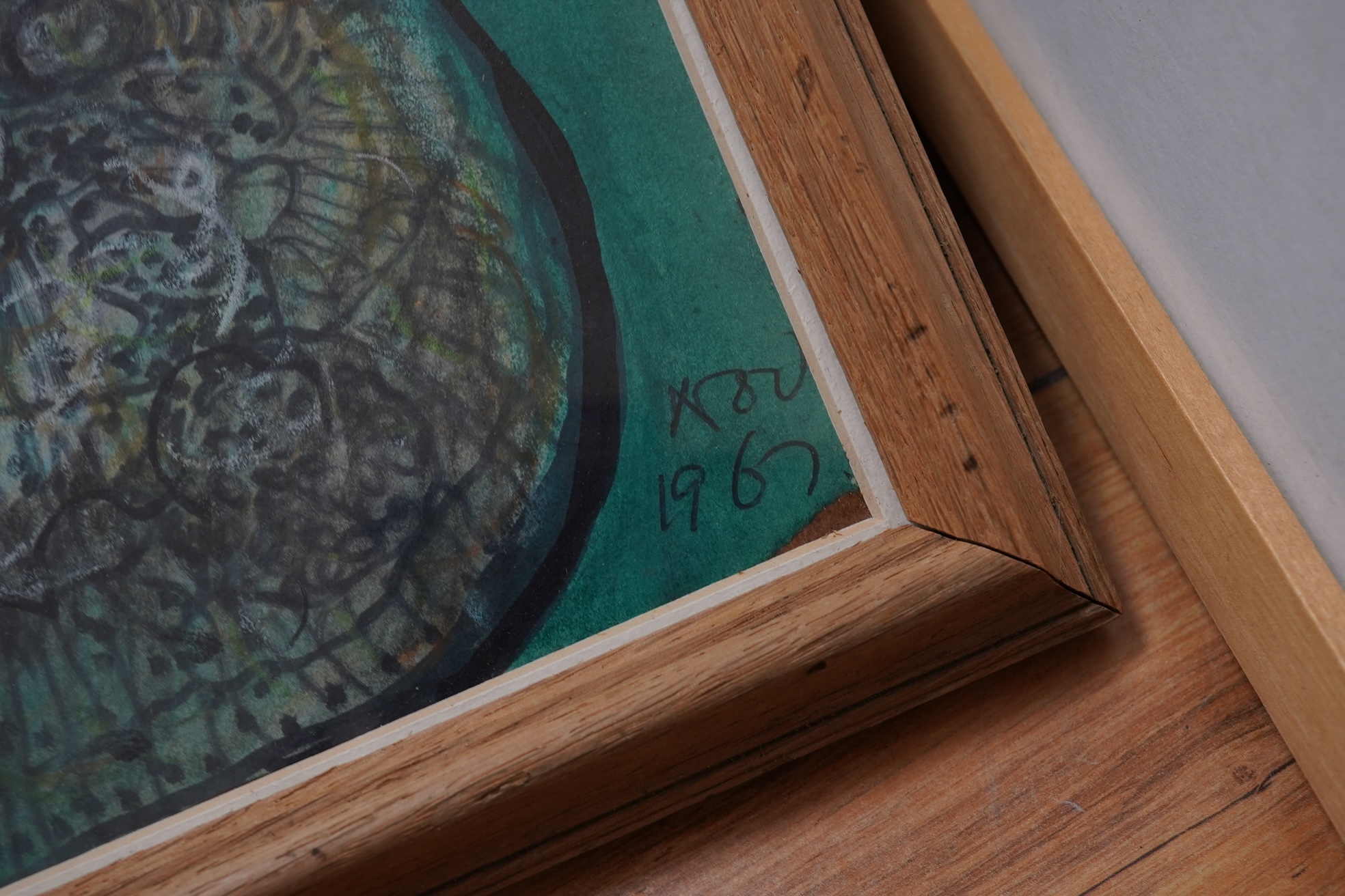 William de Belleroche (1912-1969), Still lifes of shells and plants, two signed and dated ‘61 and ‘67, largest 33 x 53cm